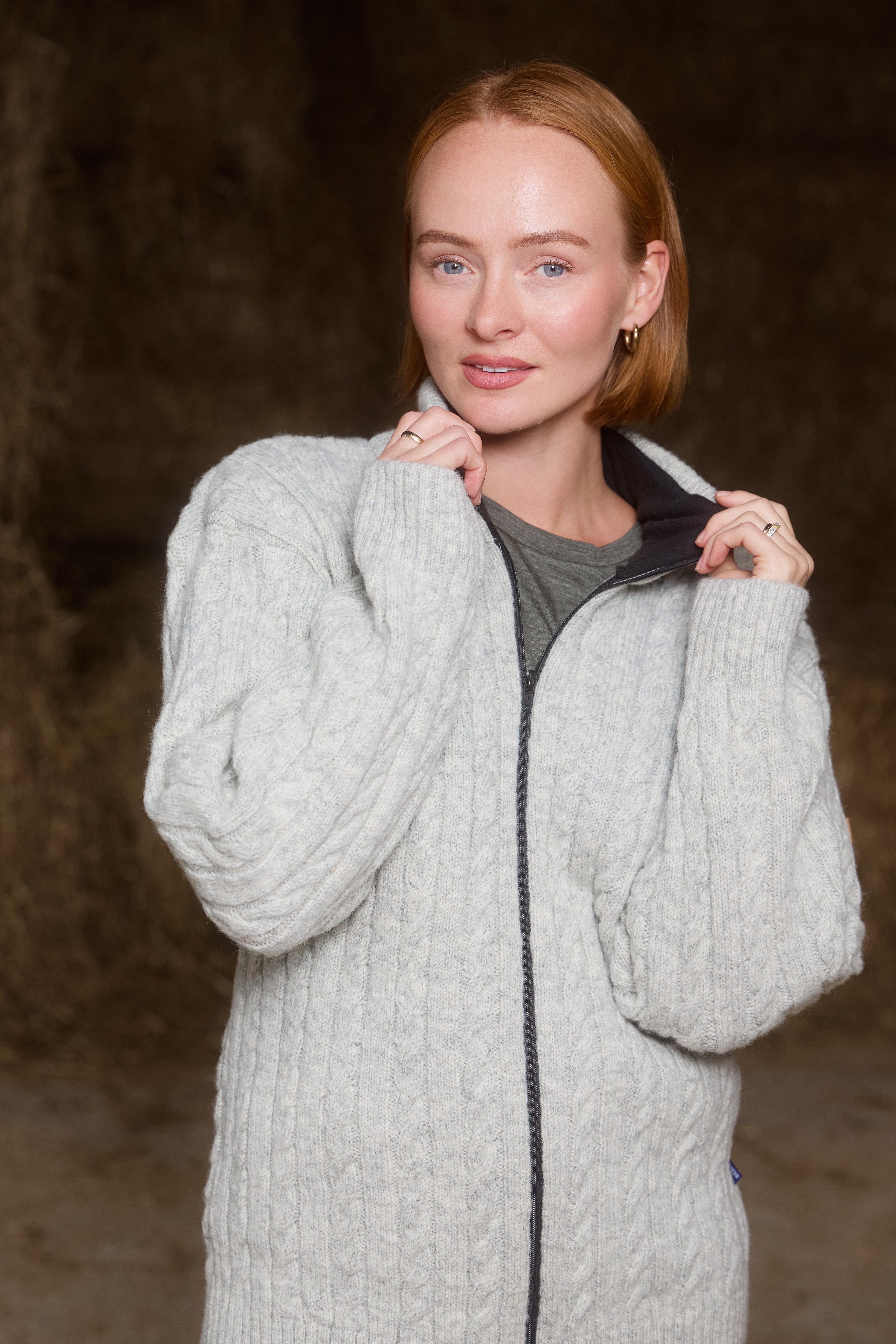 Homsbu Full zip Grey