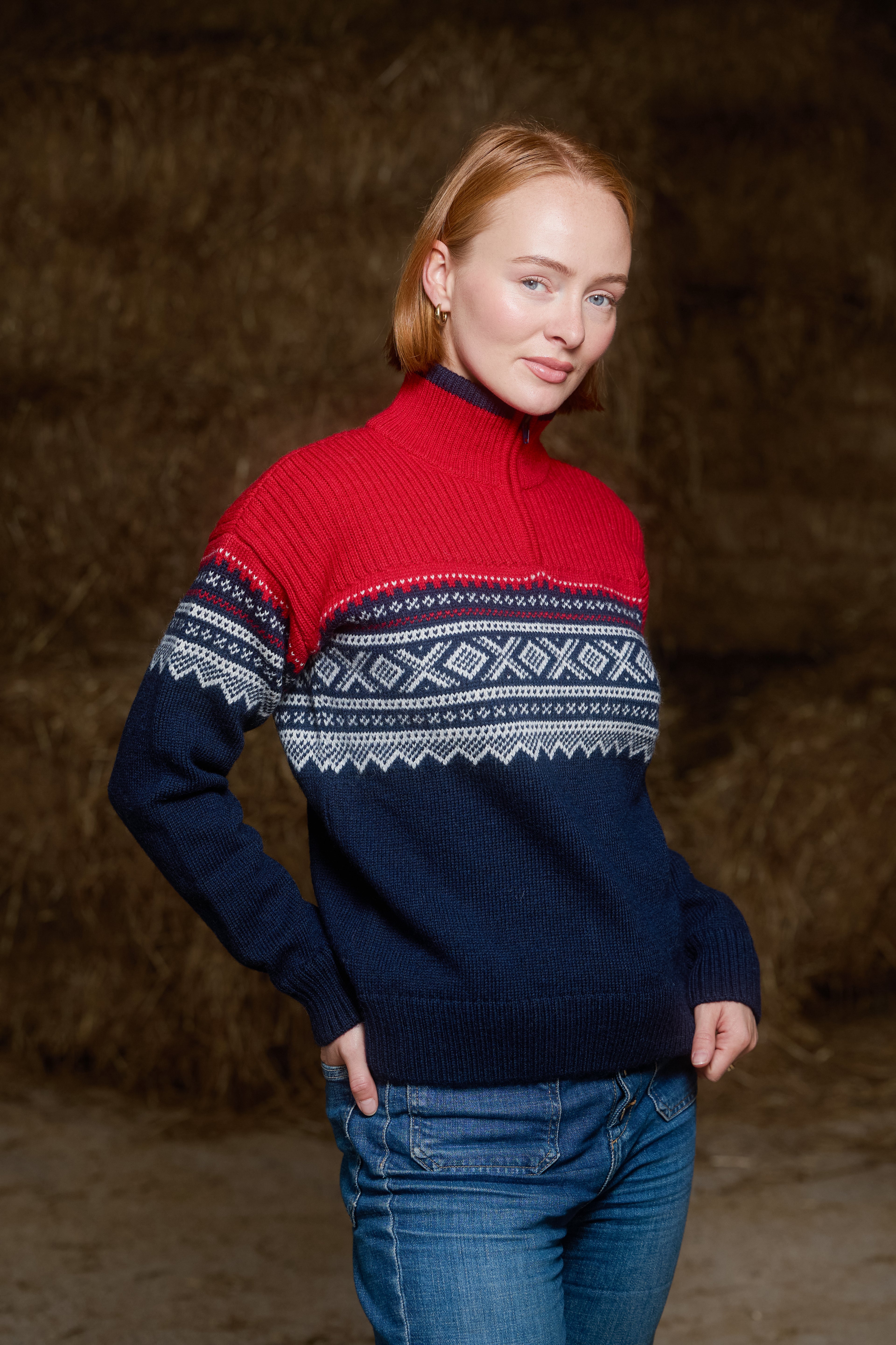 Marius by Bråtens Zip slimfit Red
