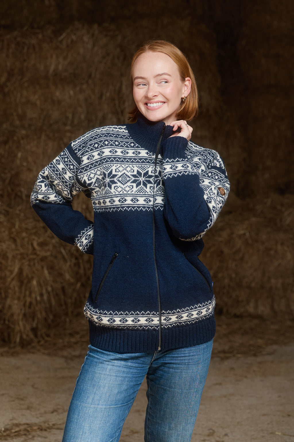 Snøstjerne full zip Navy