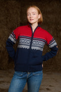 Marius by Bråtens Full zip slimfit Red