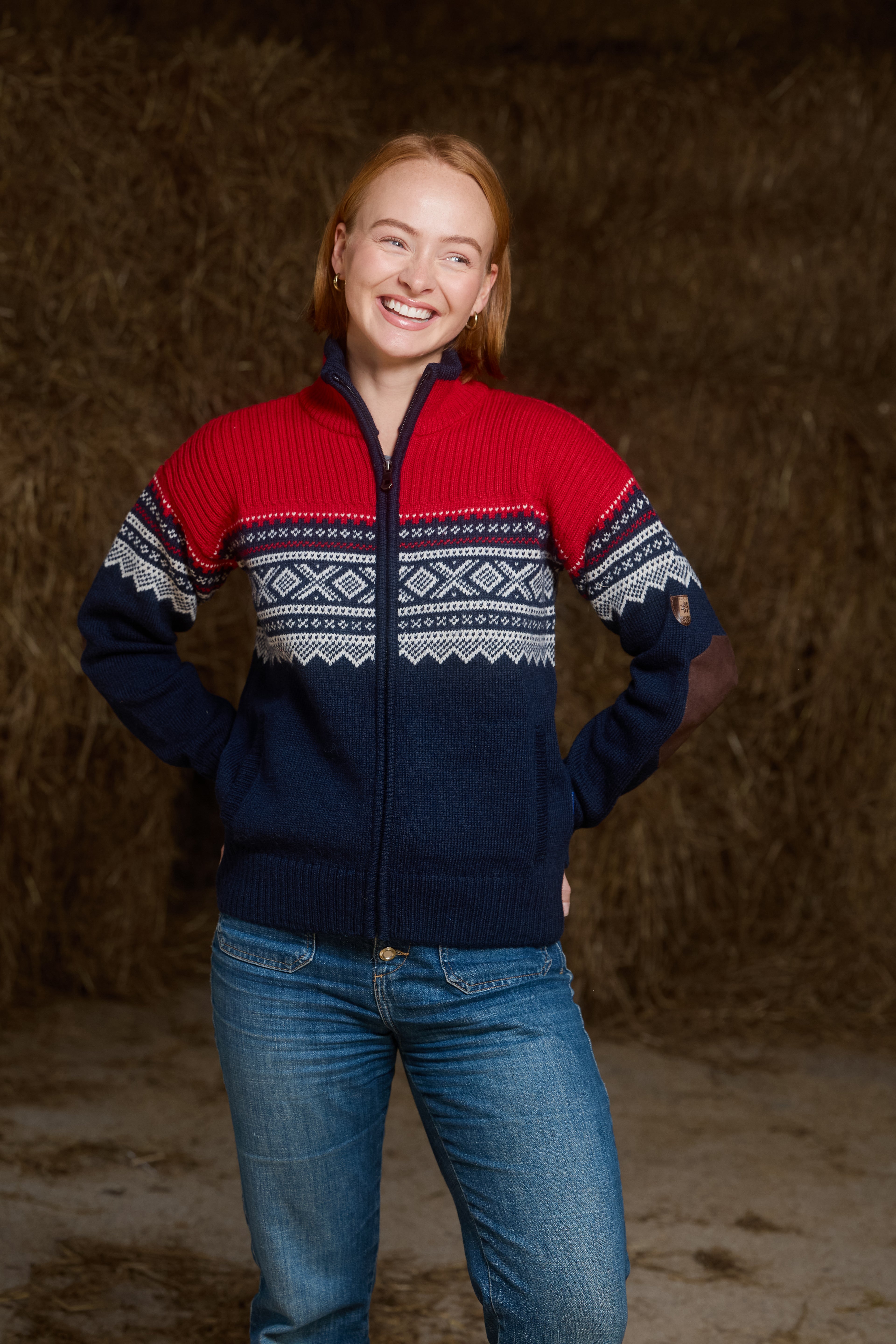 Marius by Bråtens Full zip slimfit Red