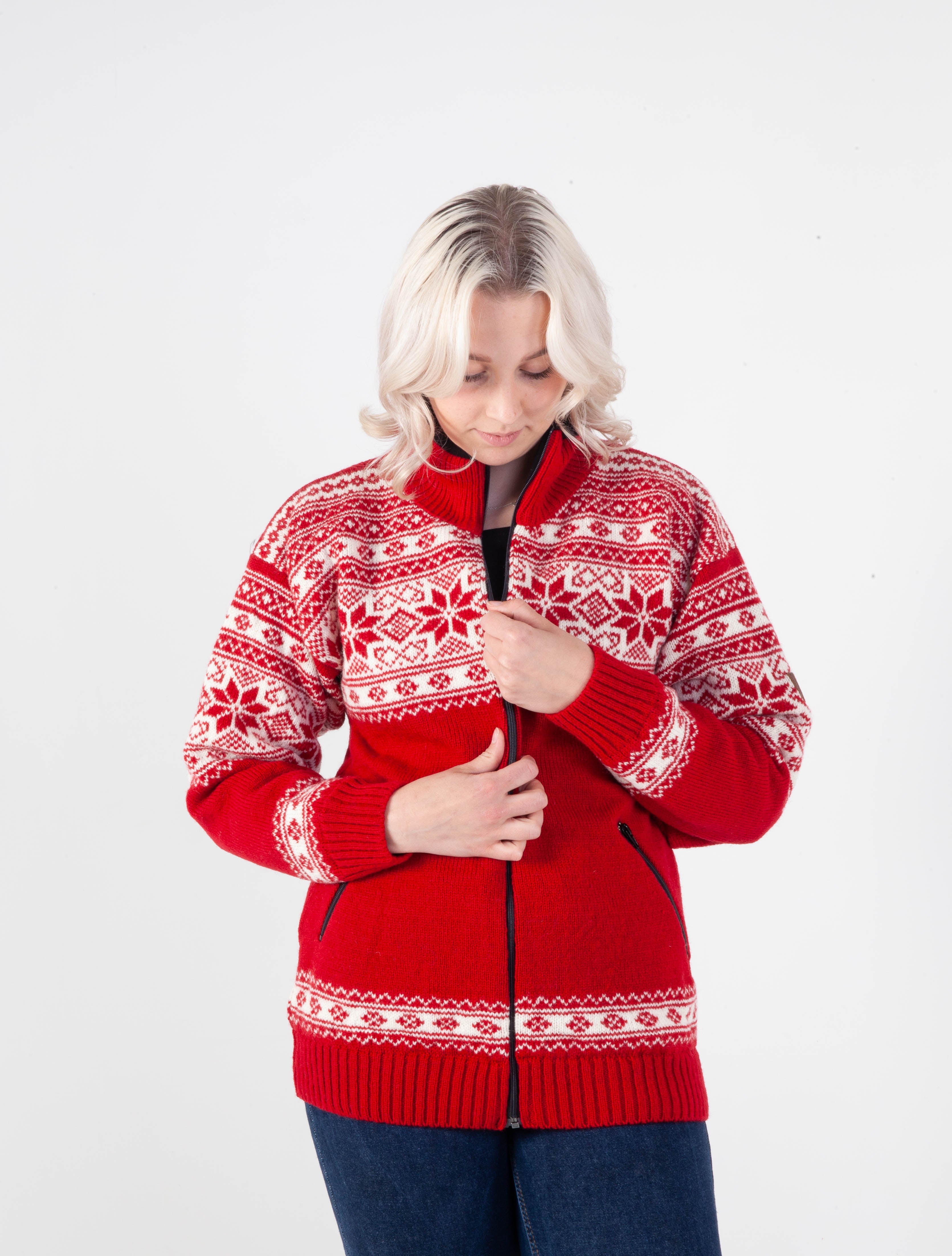 Snøstjerne jacket - Red/white