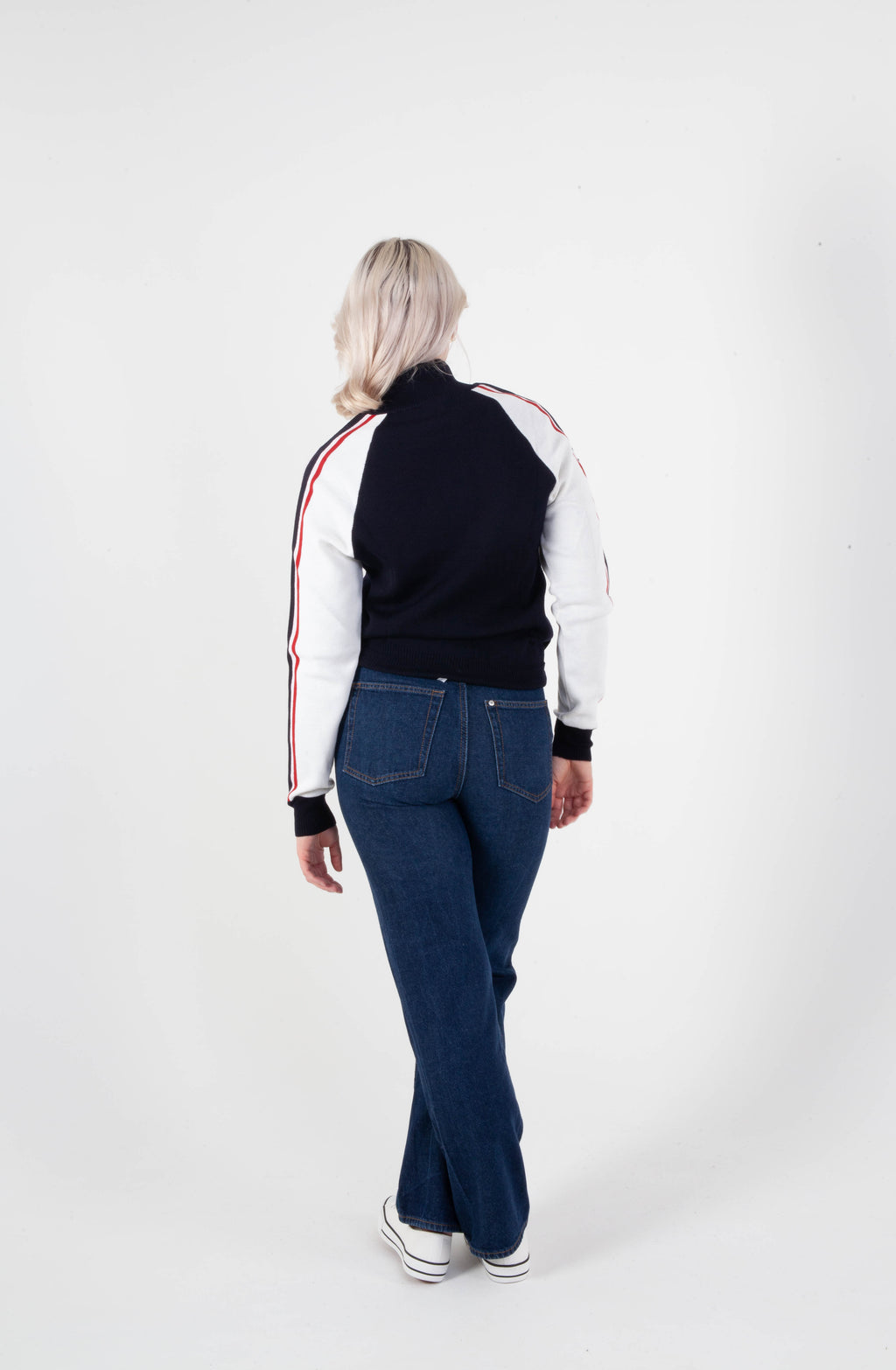 Numedal w/zip  - Navy/white/red