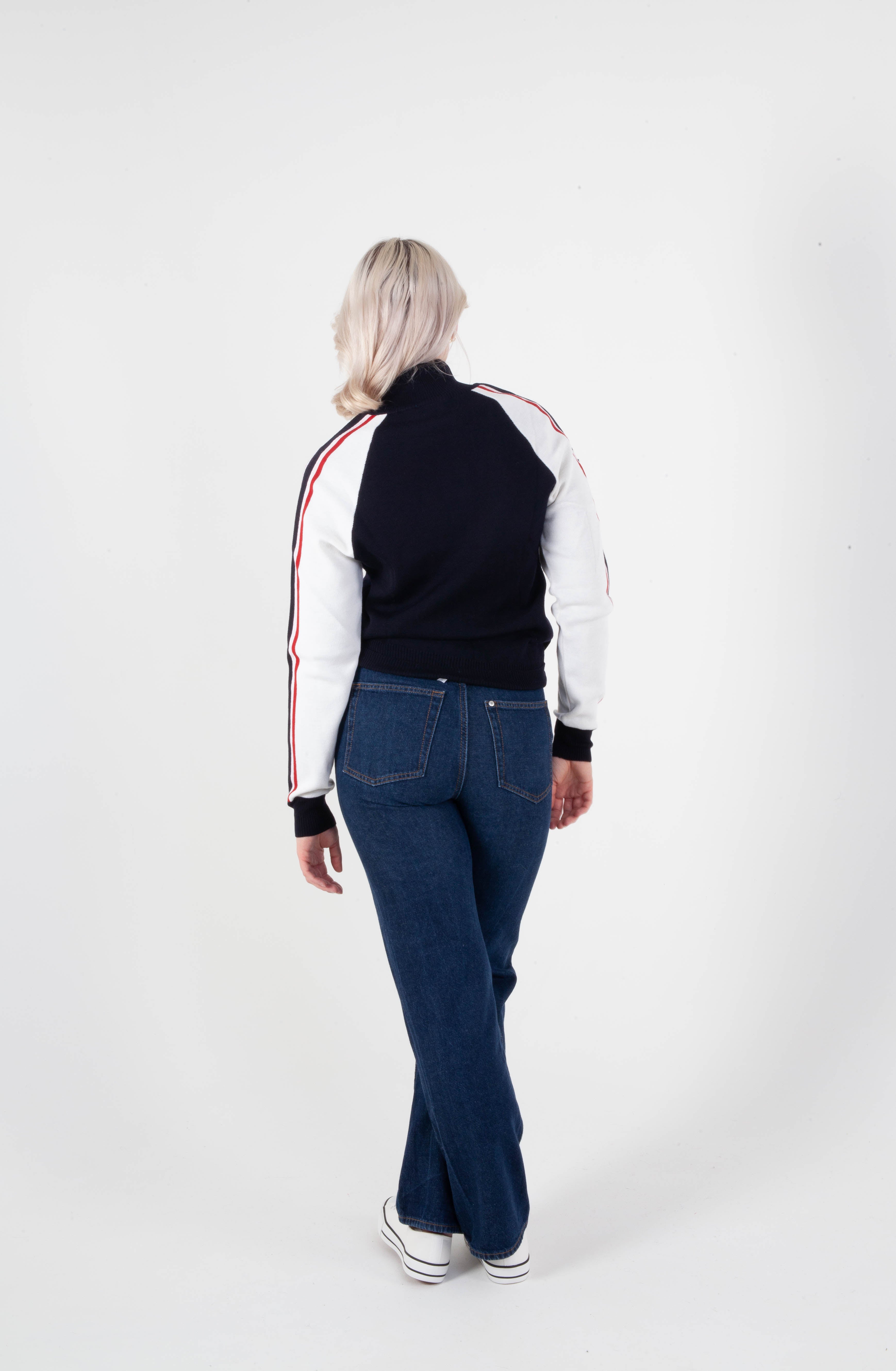 Numedal w/zip  - Navy/white/red