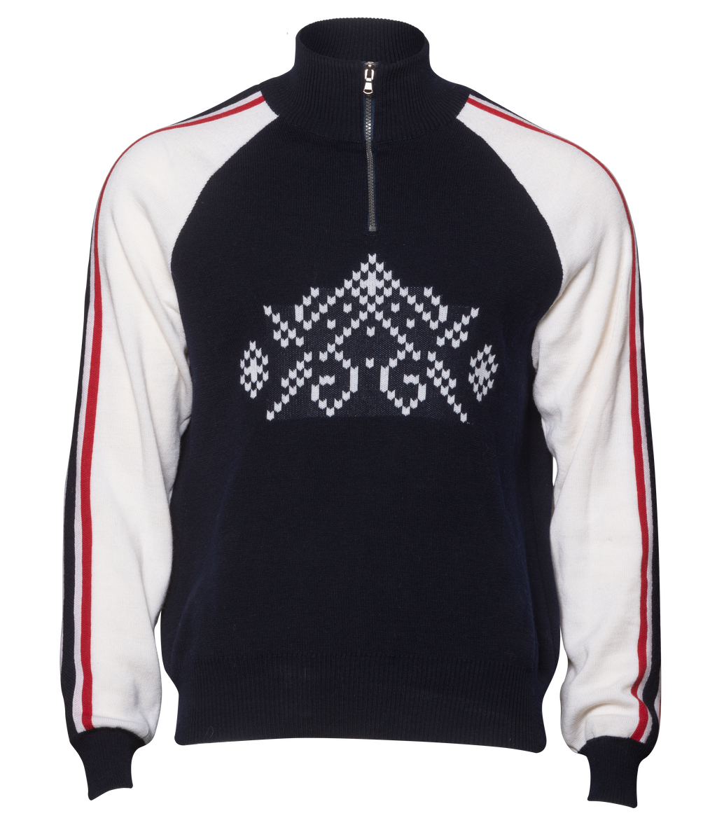 Numedal w/zip  - Navy/white/red